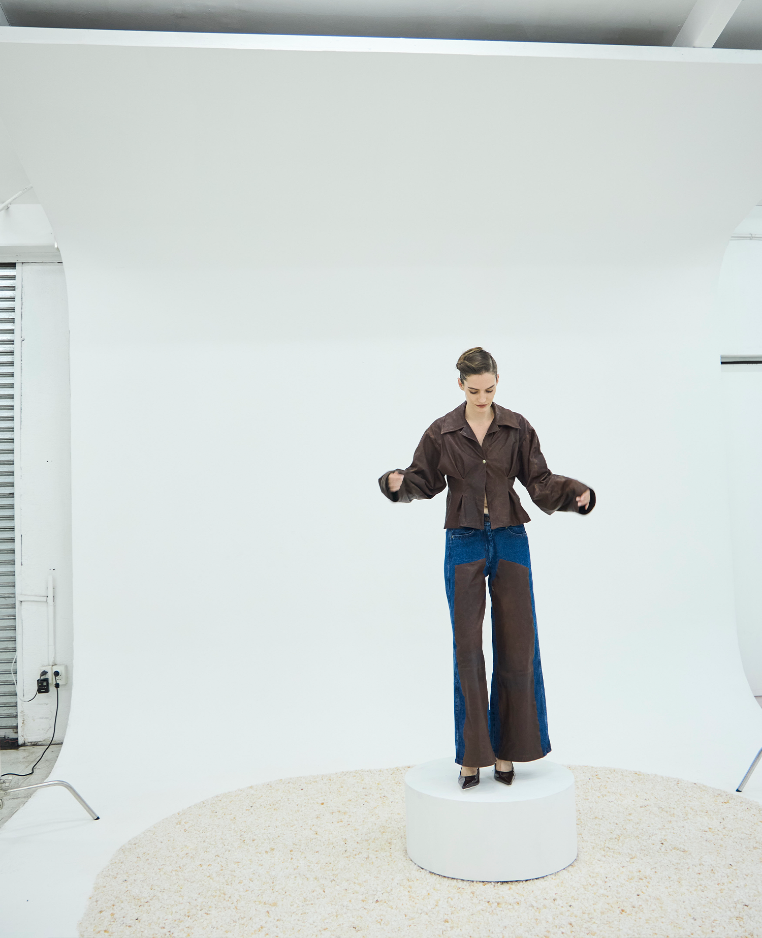 Belloto Leather Jeans - Dark Blue