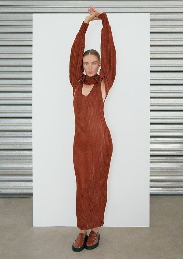 Shapiro Knited Dress Terracotta