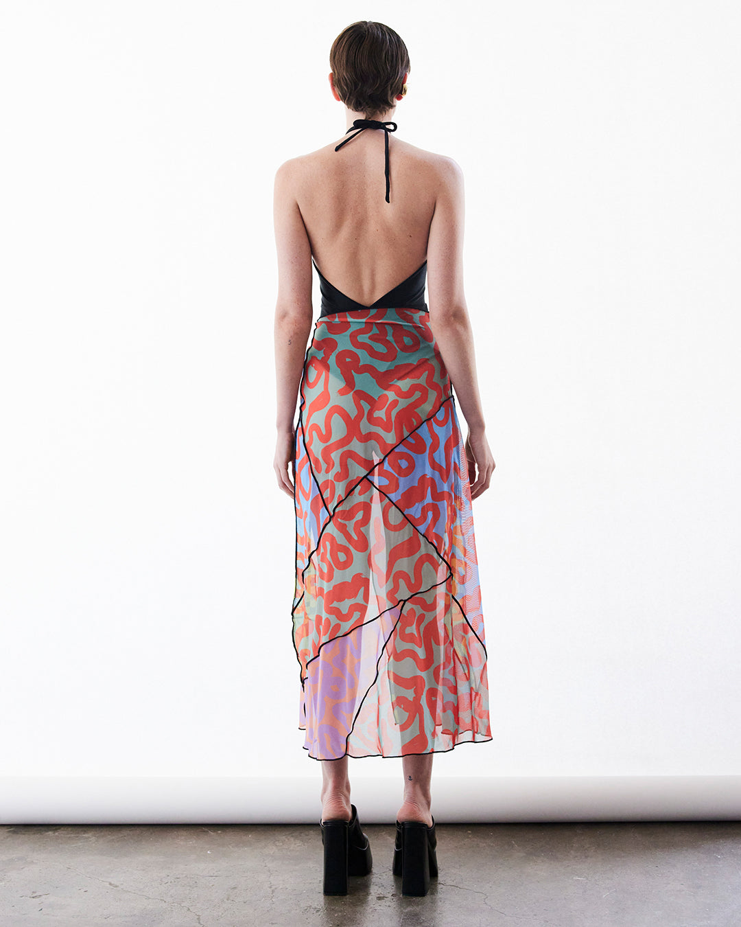 Pareo Iguazú Multicolor Patchwork Skirt
