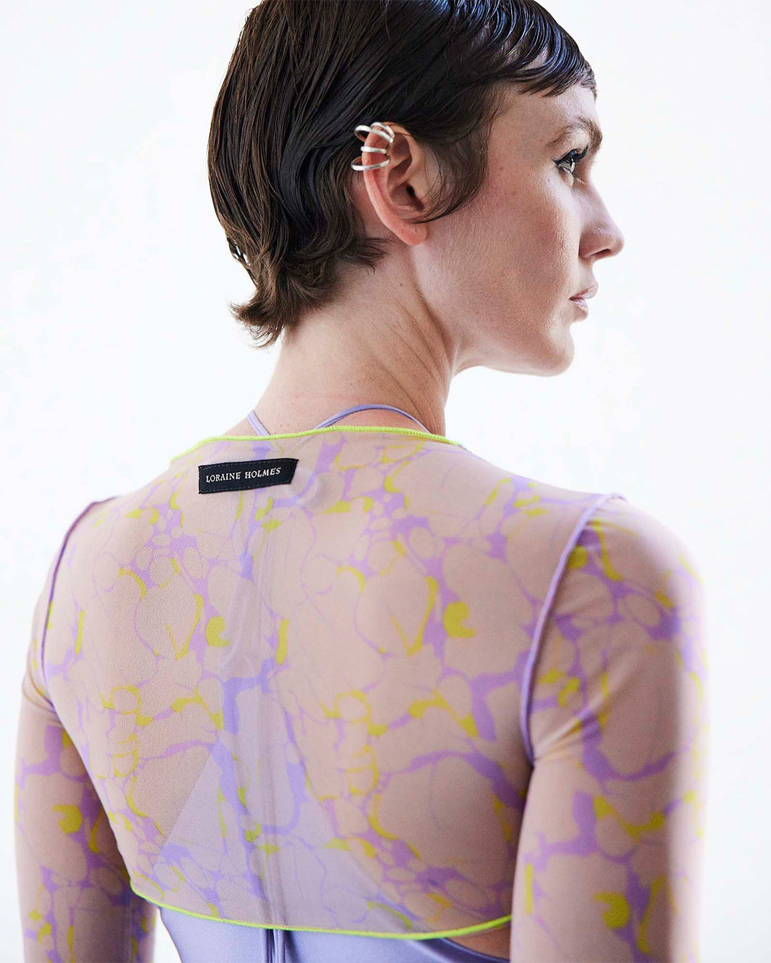 Top Yangtzi Lime & Lilac Print