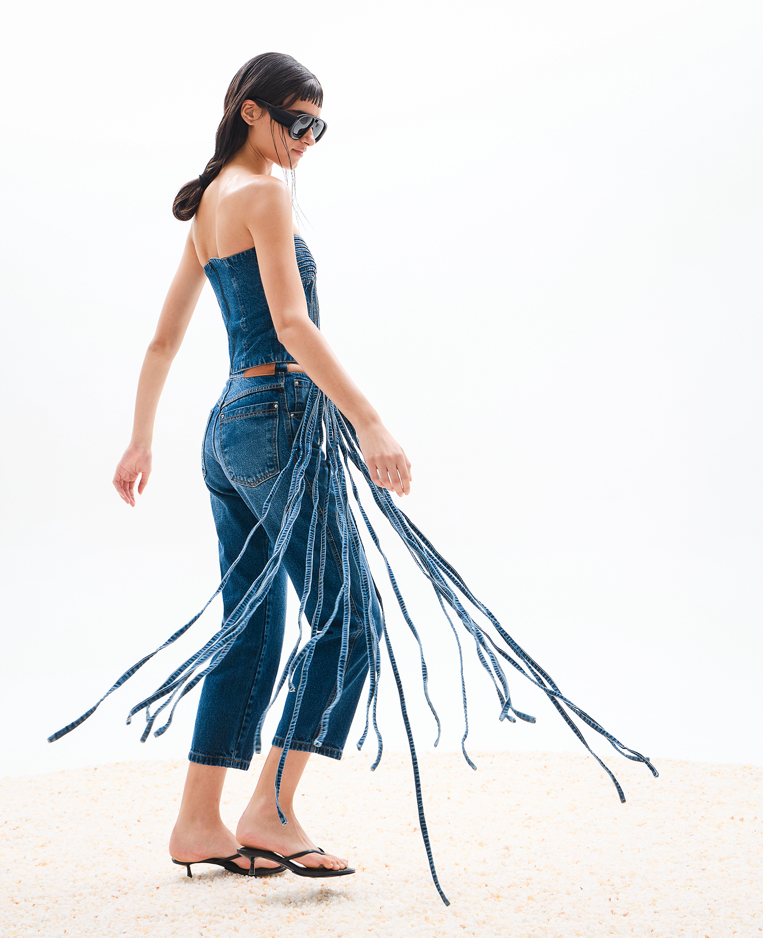 Lantana Top - Medium Wash