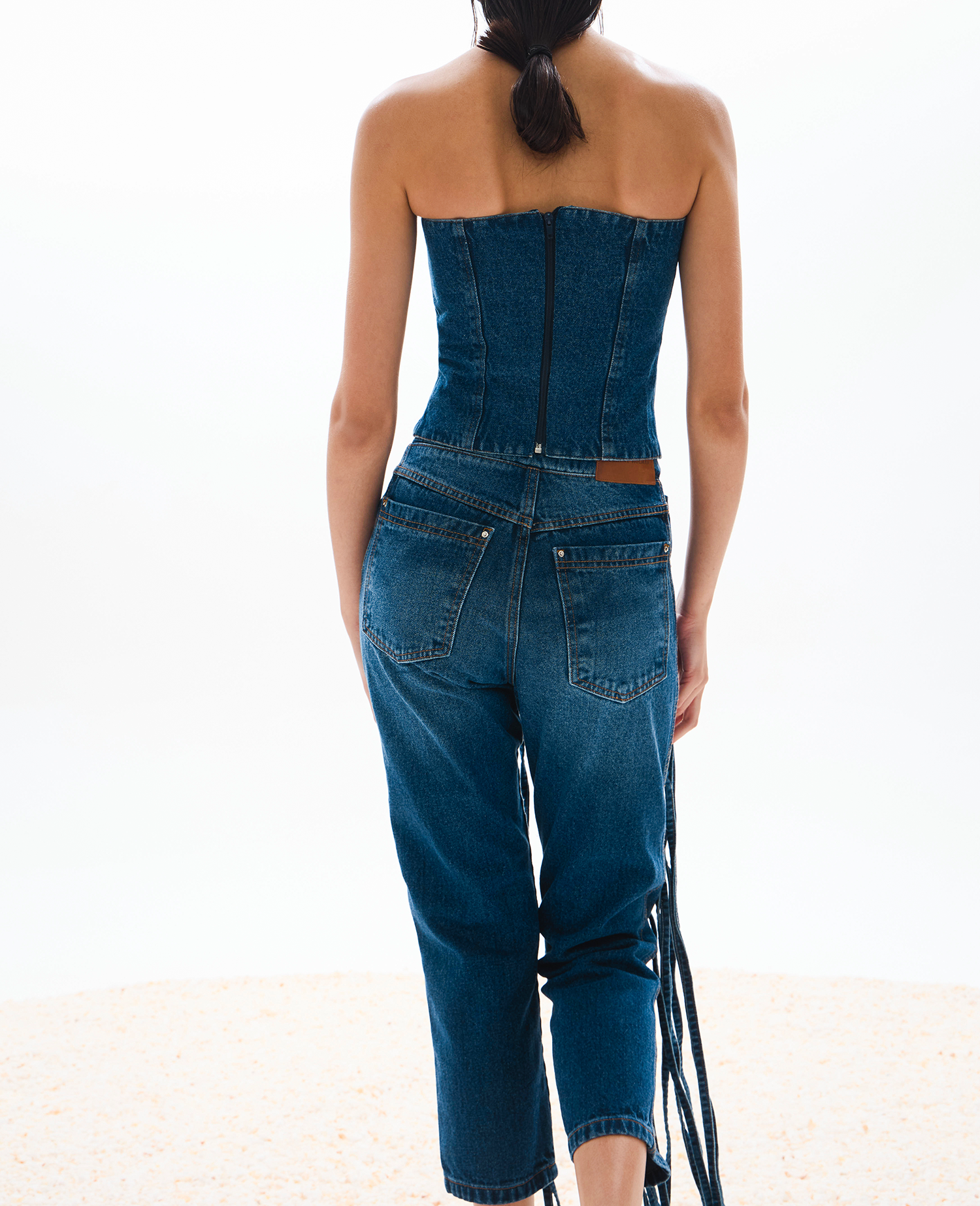 Lantana Top - Medium Wash