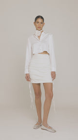 Oddin White Skirt