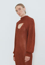 EARLY BIRD Ciro Crop Cardigan Terracotta