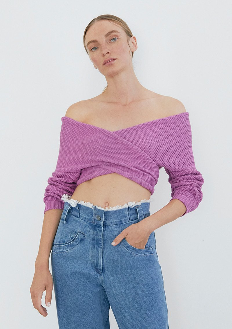 EARLY BIRD Frank Knited Top Wild Berry Pink