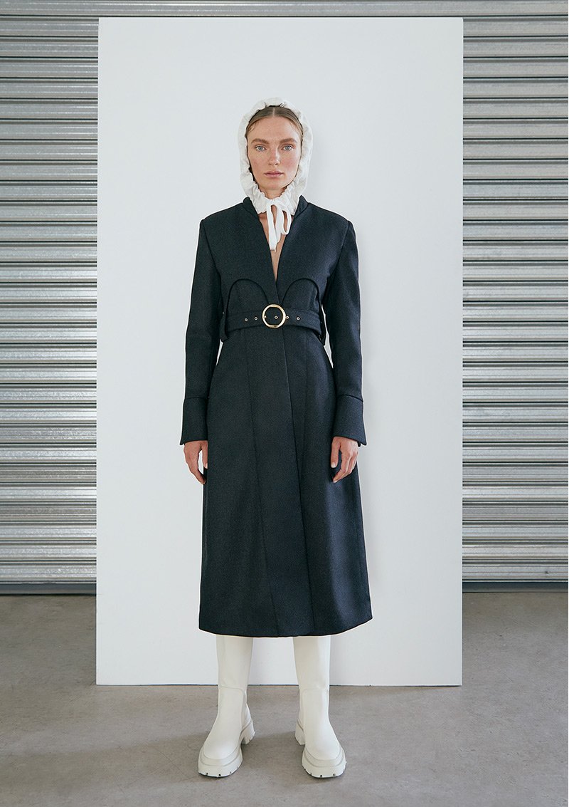 EARLY BIRD Domenico Coat Melange Grey