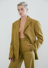 EARLY BIRD Caesar Blazer Jacket Mustard Tartán