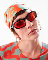 PRE- ORDER Handkerchief Lluta Orange & Green Print