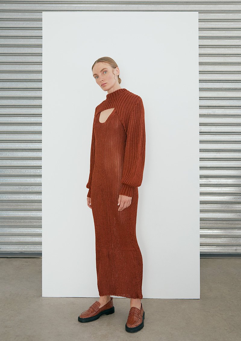 EARLY BIRD Shapiro Knited Dress Terracotta