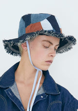 EARLY BIRD Crowy Accessory Patchwork denim mix camel, truffle y black