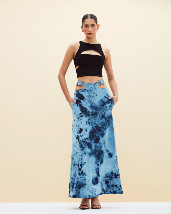 Cosima Skirt Blue Tie Dye