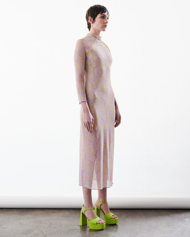 PRE-ORDER Dress Waikato Lilac & Lime Print