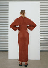 EARLY BIRD Ciro Crop Cardigan Terracotta