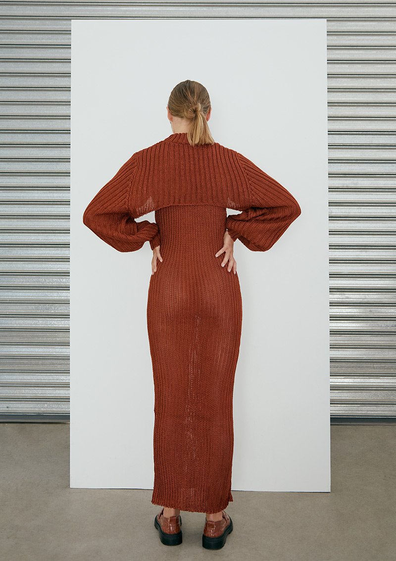 EARLY BIRD Ciro Crop Cardigan Terracotta