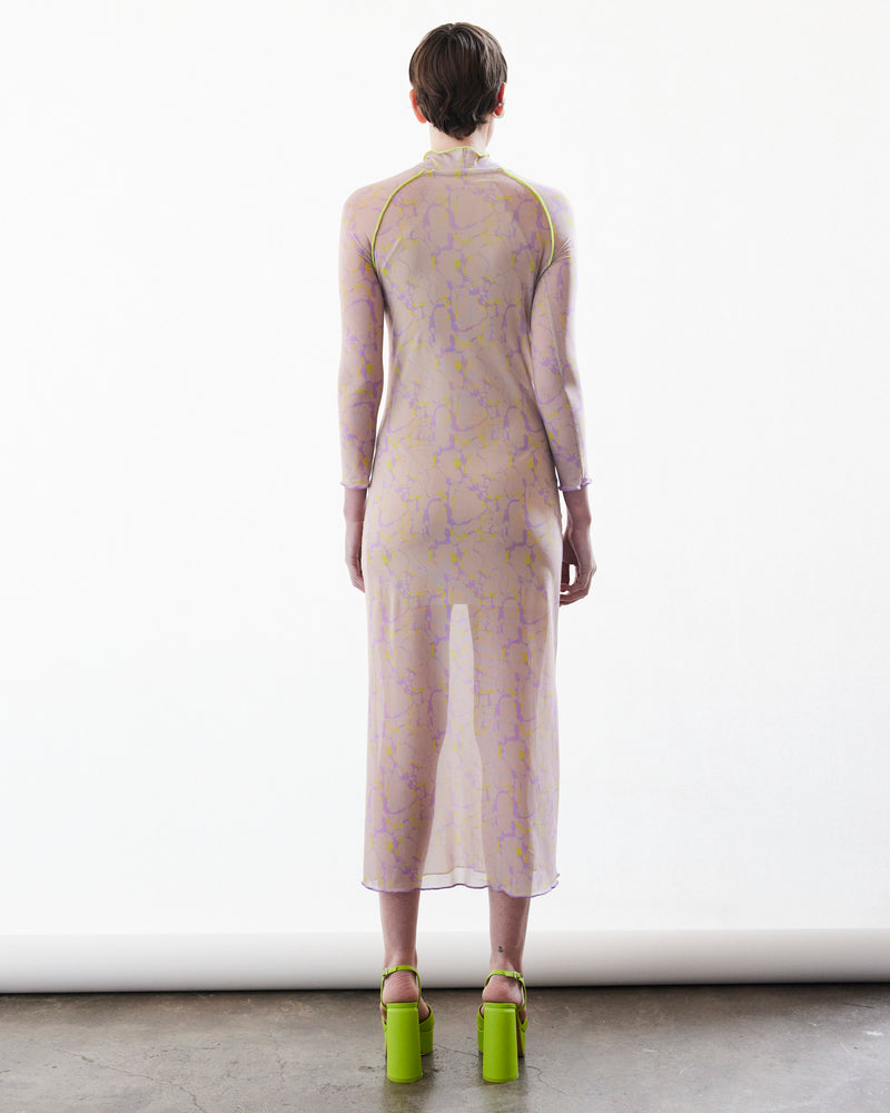 PRE-ORDER Dress Waikato Lilac & Lime Print