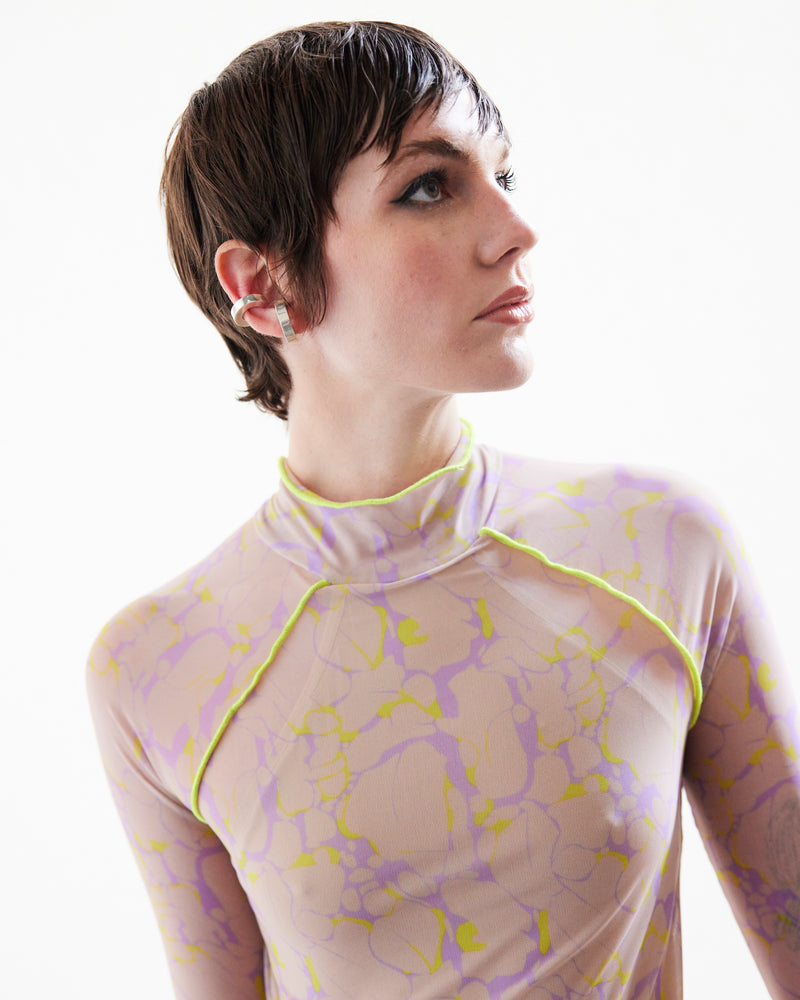 PRE-ORDER Dress Waikato Lilac & Lime Print
