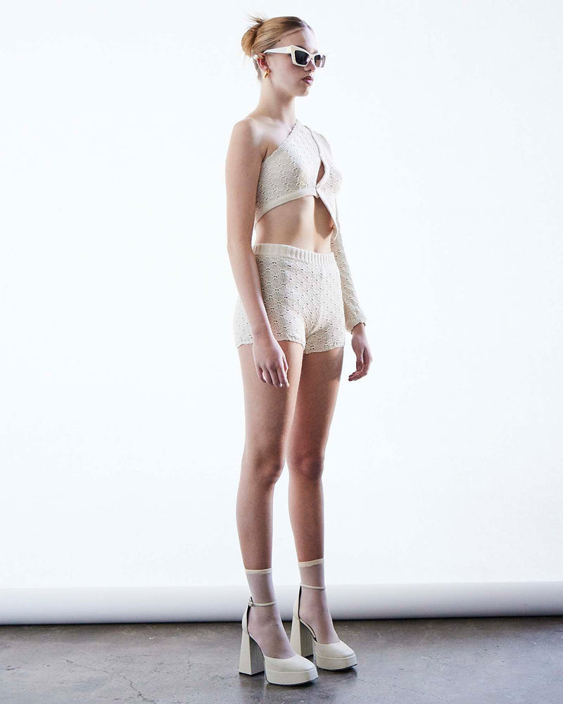 Knit Shorts Éufrates Alabaster White