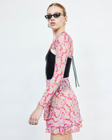 PRE-ORDER Skirt Parú Fuchsia & Orange Print