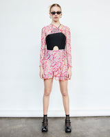 PRE-ORDER Skirt Parú Fuchsia & Orange Print