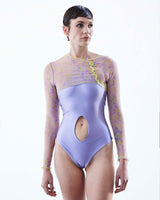 PRE-ORDER Top Yangtzi Lime & Lilac Print