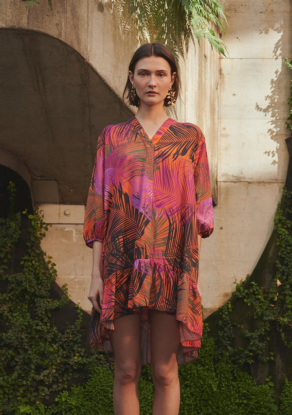 GIA Dress - Tangerine Palm