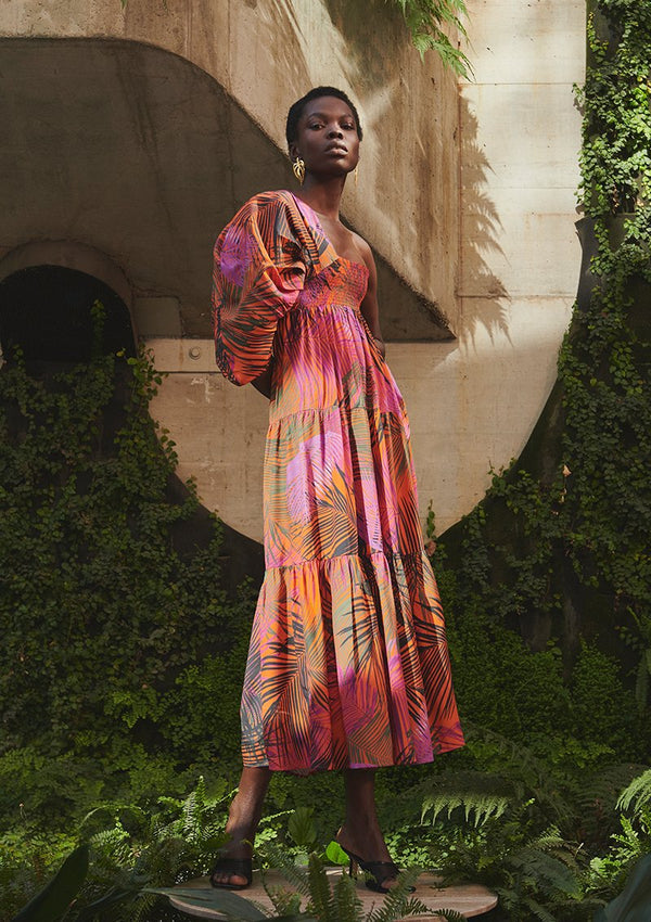 VENUS Dress - Tangerine Palm