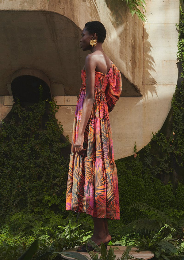 VENUS Dress - Tangerine Palm