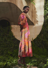 VENUS Dress - Tangerine Palm