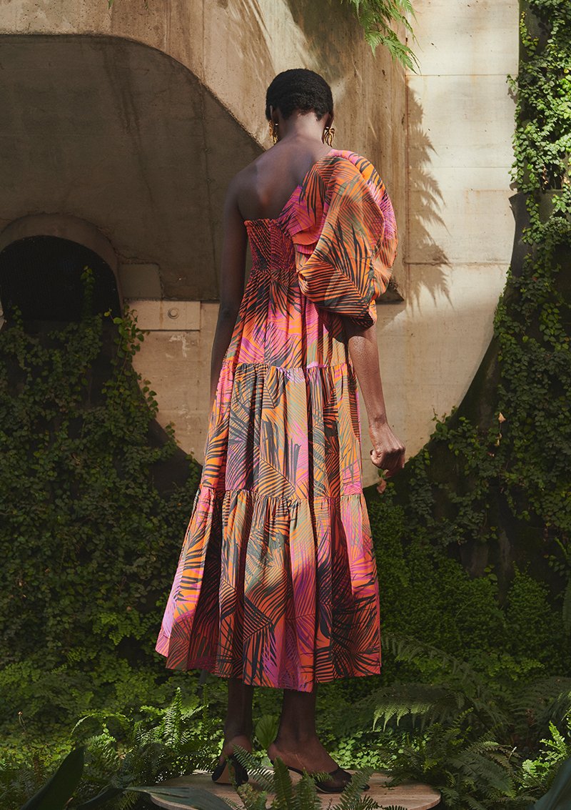 VENUS Dress - Tangerine Palm